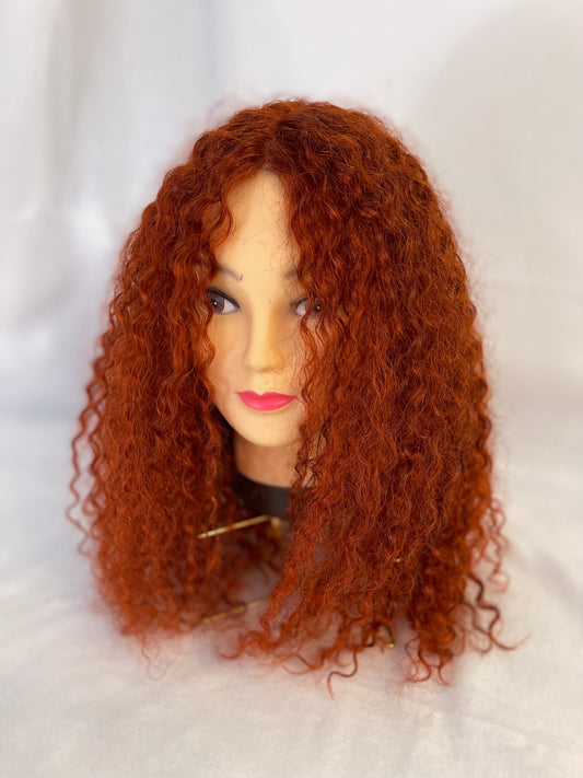 Perruque lace frontale roux clair
