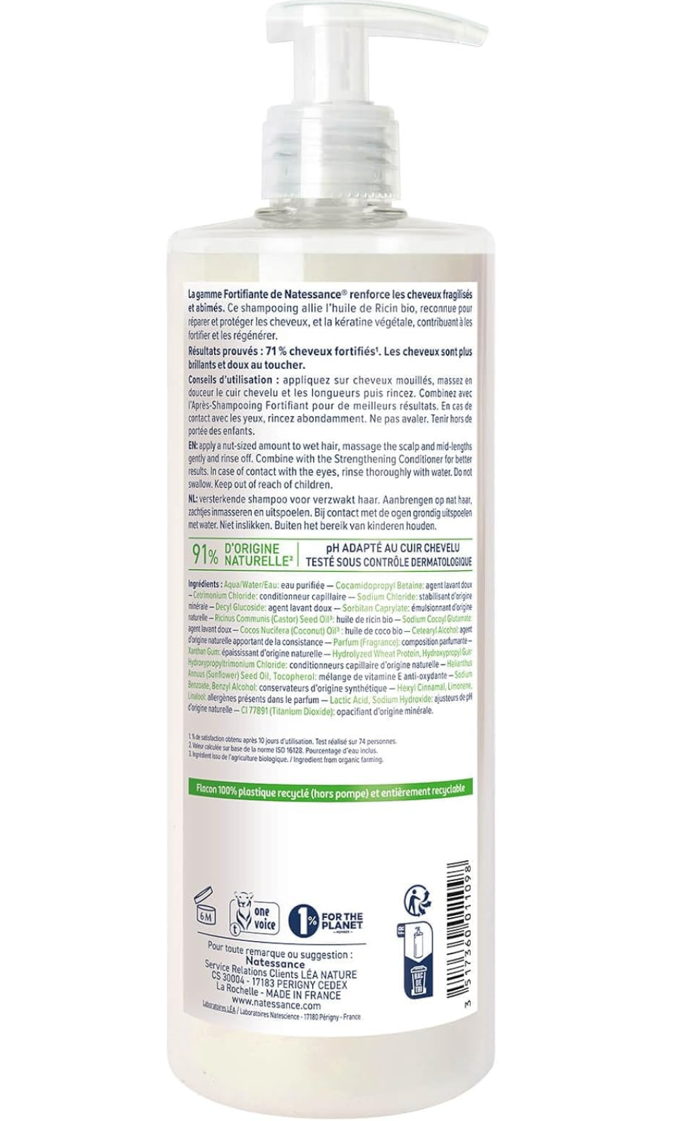 Shampoing fortifiant Ricin BIO