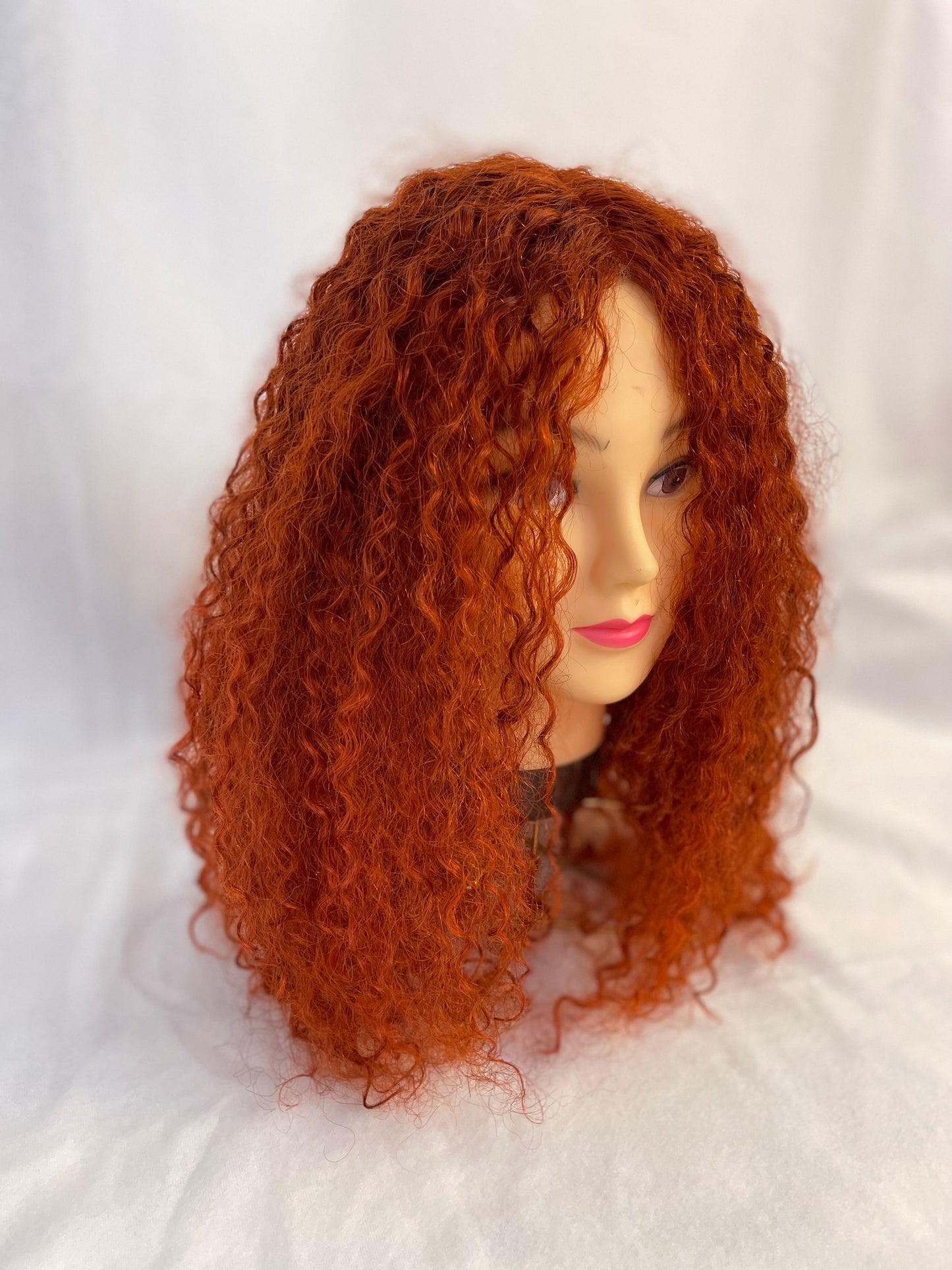 Perruque lace frontale roux clair